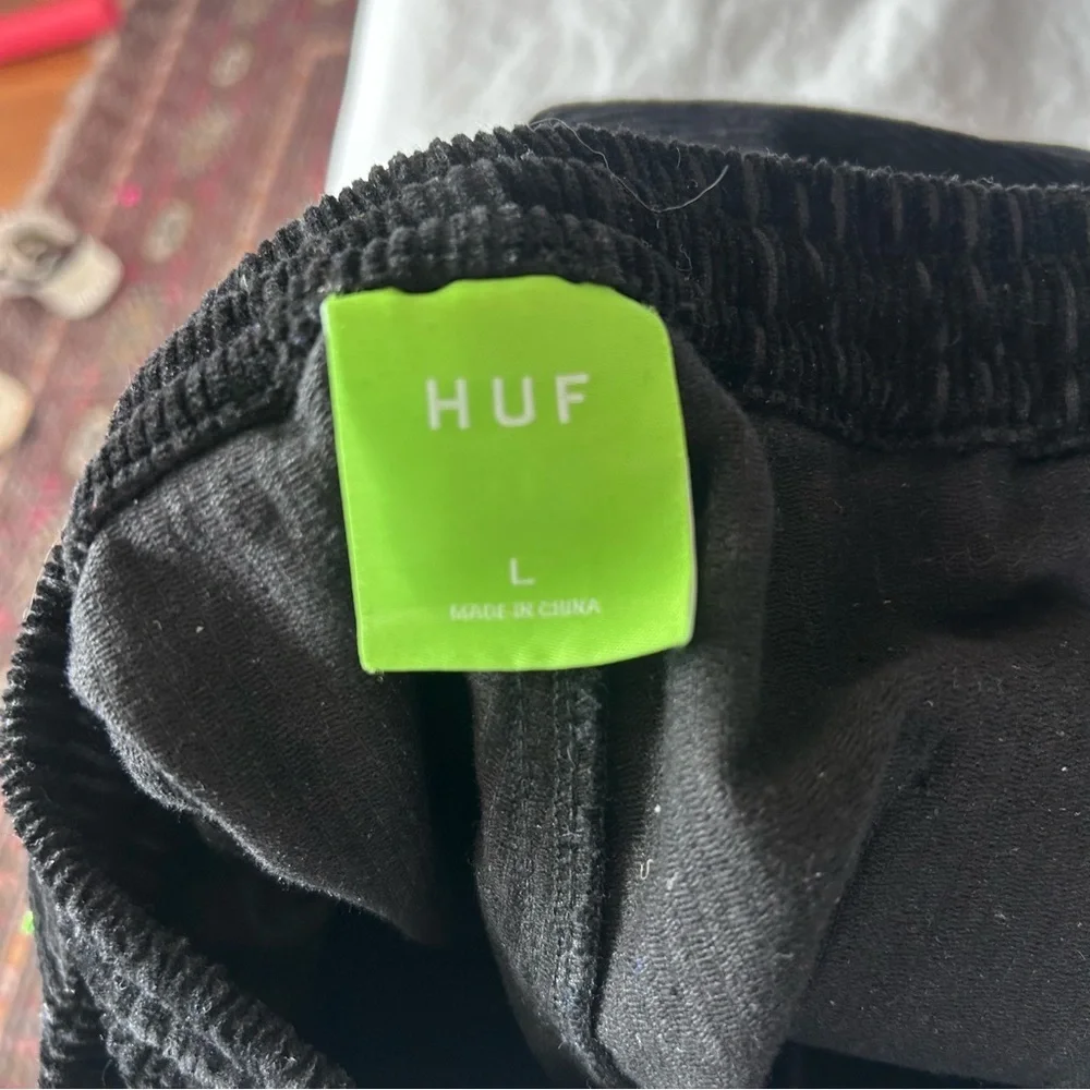 HUF Corduroy Leisure Pull-on Pants Men’s Size L 33x29 Black